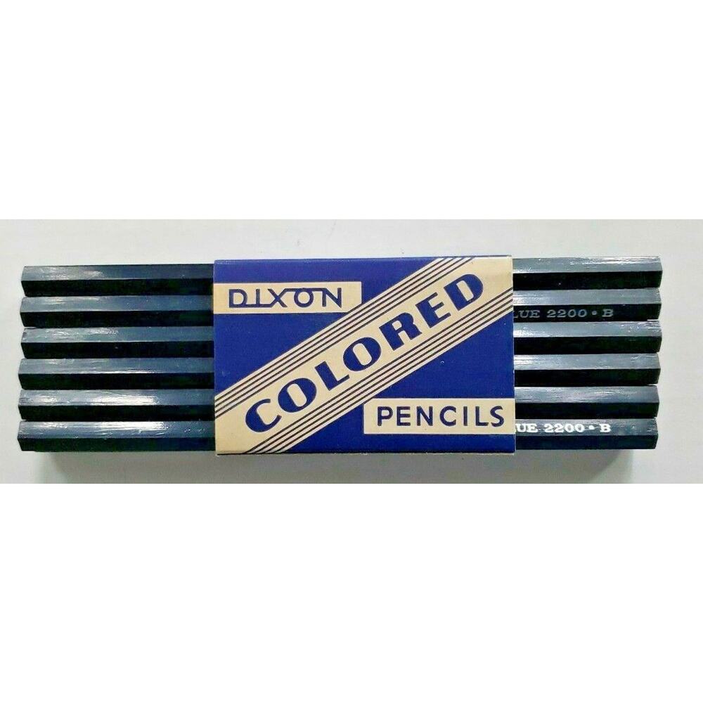 Vintage‎ Dixon Blue Colo 2200 B Pencils Soft Lead NOS U113